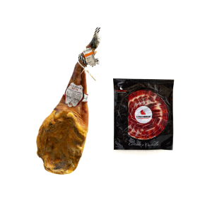 Paletilla ibérica de cebo 50% loncheada a cuchillo