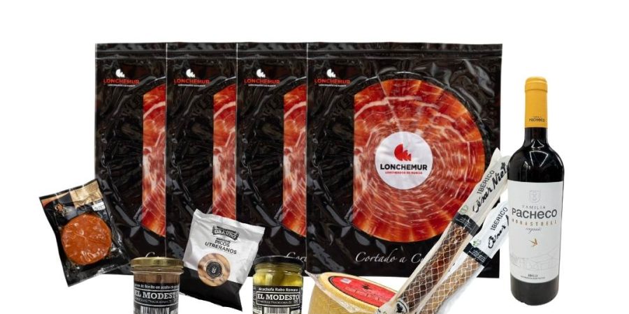 Pack sobres de jamón Duroc 50% y otros productos gourmet