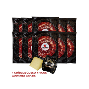 10 sobres de jamón ibérico de cebo 50% loncheado a cuchillo