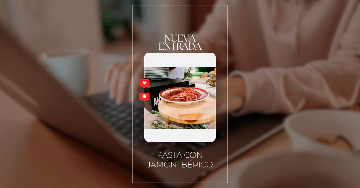 Pasta con jamón ibérico
